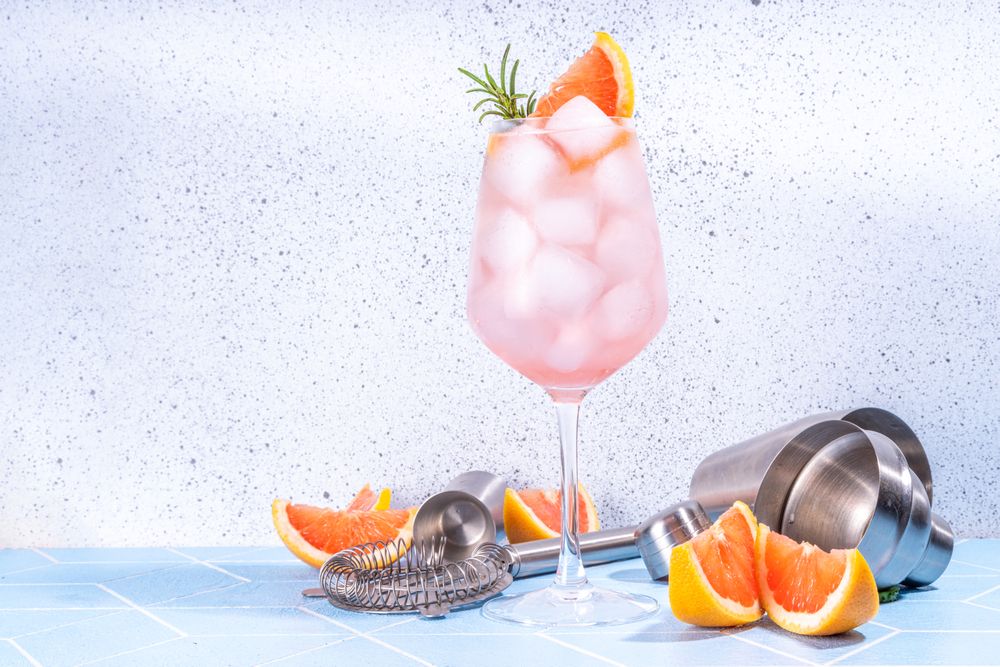 Grapefruit margarita or mimosa cocktail.