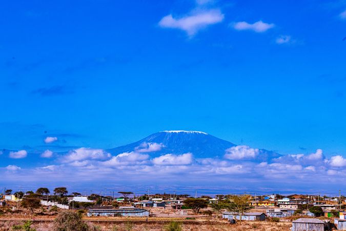 Mount Kilimanjaro Landscapes Highway Road Kimana Emali Oloitokitok Kenya Tanzania