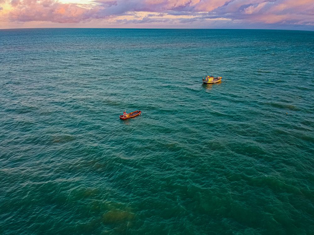 Two boats in quiet water in Brazil