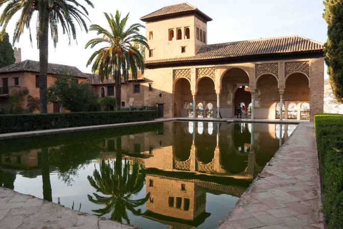 Partal Palace in La Alhambra, Granada Andalusia, Spain