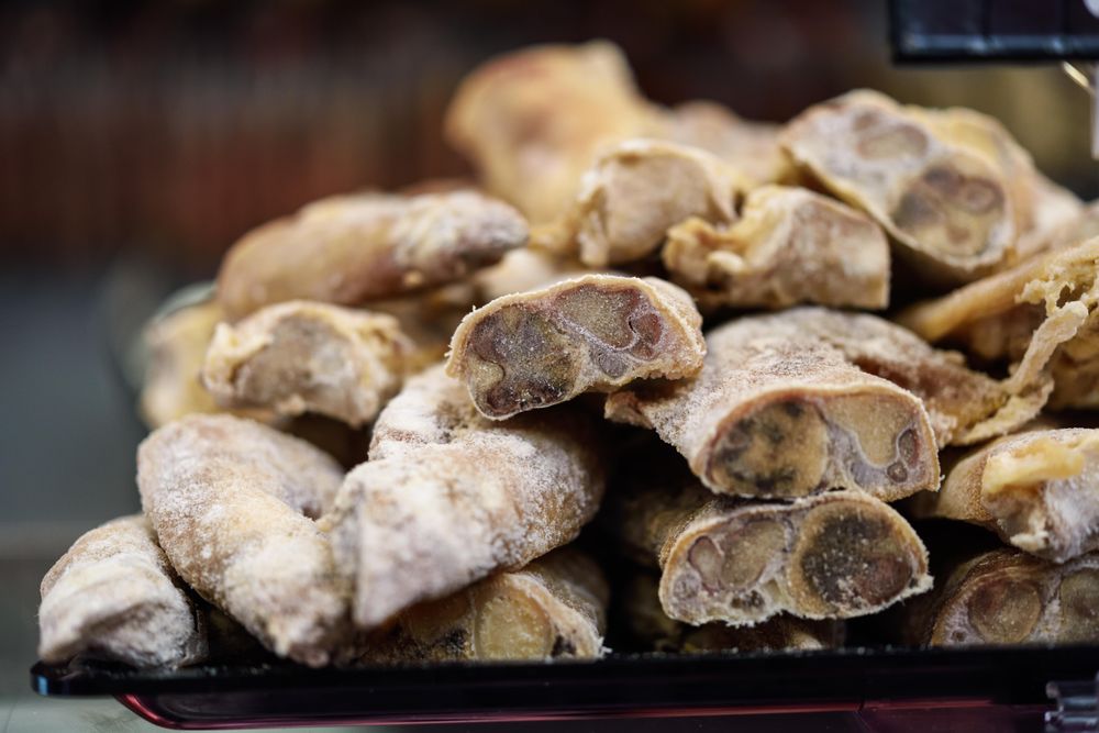 Close up of ham bones