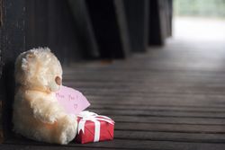Miss you message with toy and gift