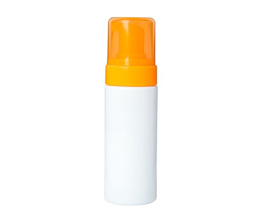 Sunscreen spray isolated on blank background. Summer vacation accessories