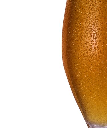 Glass of tasty light beer