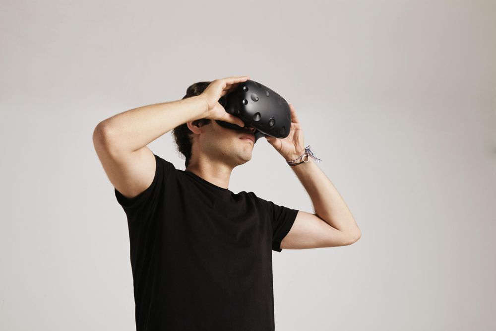 Man in VR set