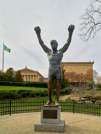The “Rocky Statue” on the steps of the Philadelphia Museum of Art in Philadelphia, Pennsylvania