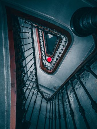 staring up the stairwell