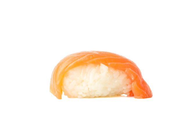 Delicious sushi roll isolated on plain background