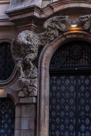 Decoration of the building in Old Prague