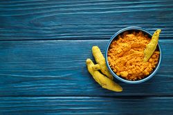Fragrant seasoning - turmeric, one of the main ingredients in Indian curry