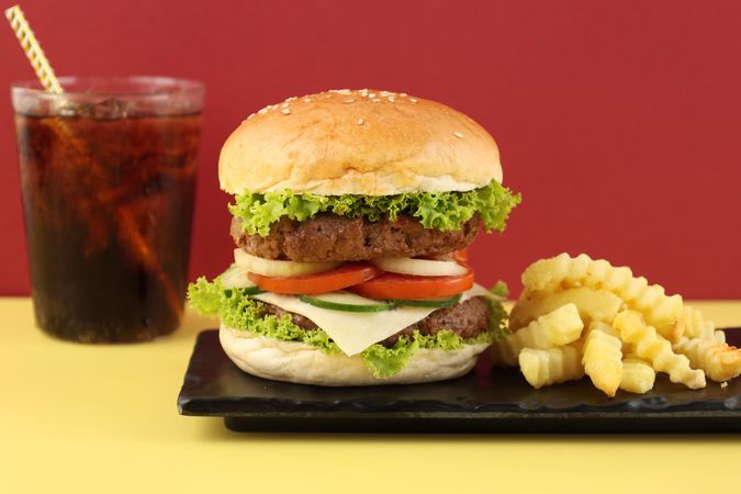 Double Patty Burger with Fries and Cola