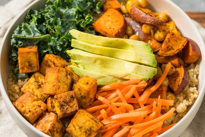 Healthy Homemade Tofu Buddha Bowl