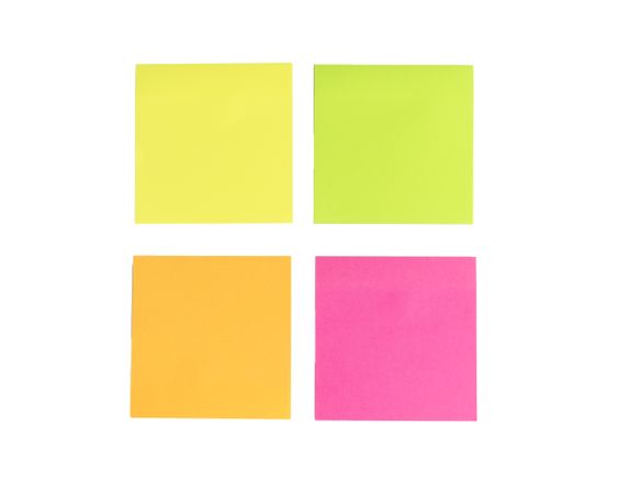 colorful empty notes