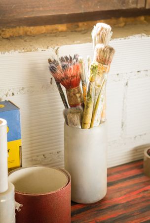 Set of paint brushes