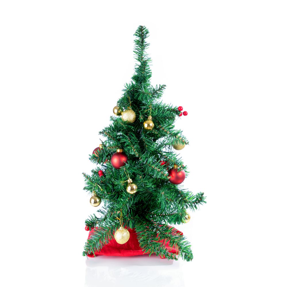 Decorated Christmas tree isolated on a background setting
