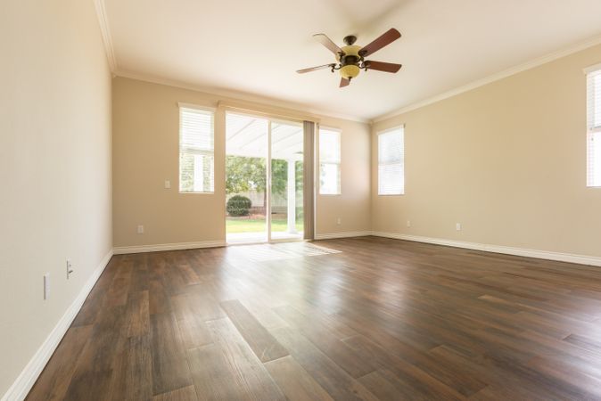 Room with Finished Wood Floors.