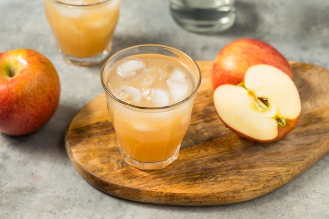 Cold Boozy Polish Szarlotka Apple Cider Cocktail