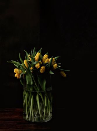 Yellow petaled flowers centerpiece