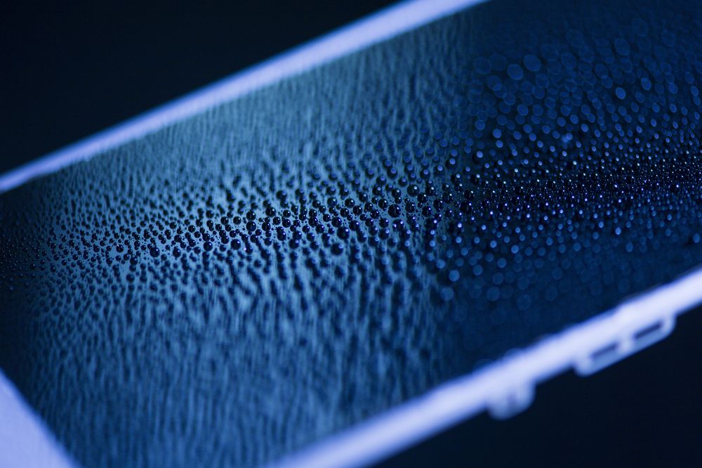 Close-up smartphone display