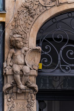Decoration of the building in Old Prague