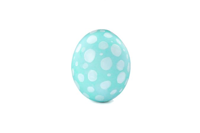 Decorative easter egg isolated on blank background. Festive tradition