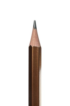 Office pencil isolated on plain background, close up