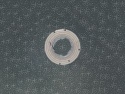Abstract aerial view of a city fountain