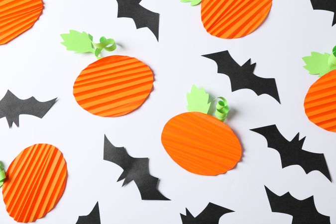 Applique bats and pumpkins