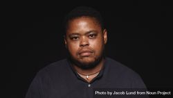 African transgender man isolated on dark background 4dPwr4