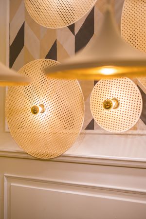Stylish illumination lamps fixed to wall