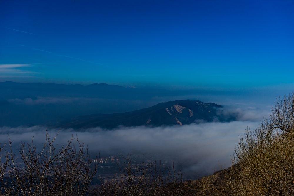 Caucasus mountain and clouds