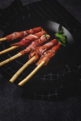 Gressinis with spanish serrano ham