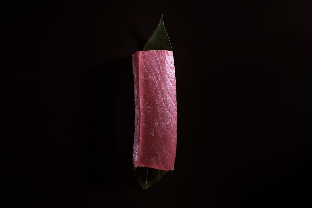 Delicious fresh bluefin tuna loin portions