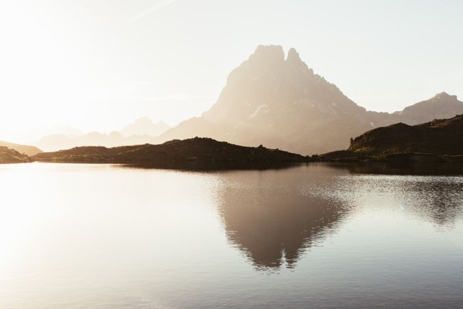 Picturesque view of lake in mountain area