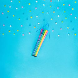 Pens in shape of arrow pointing to the sky