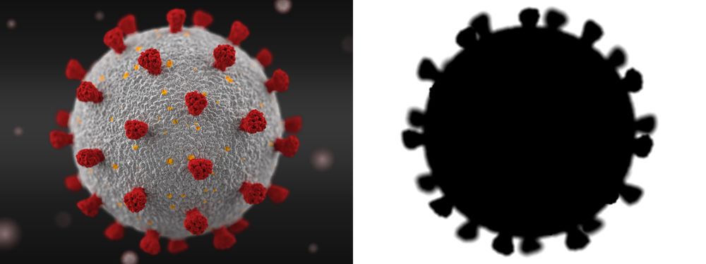 Microscope view of COVID-19 virus