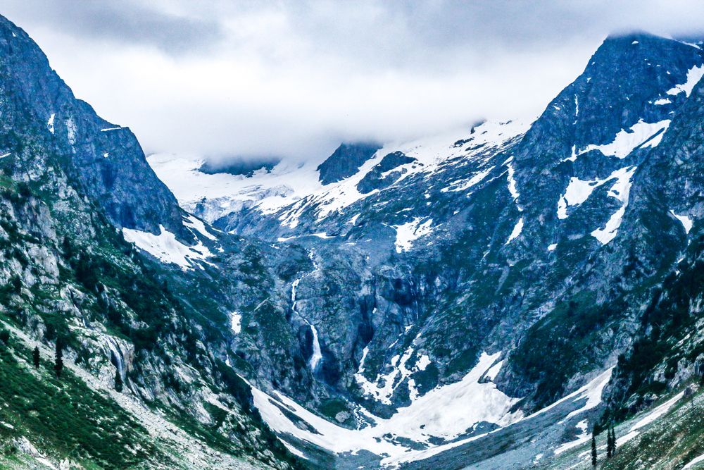Snowy valley in Kumrat Valley Pakistan