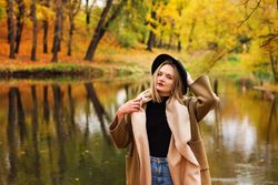 Woman during autumn season