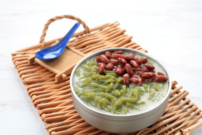 Ais Kacang Merah, Cendol with Red Bean, Popular Malaysian Dessert.