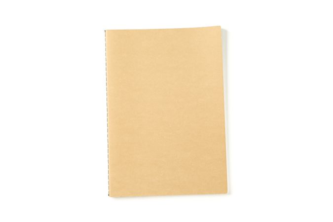 Notebook with paper structure isolated on plain background