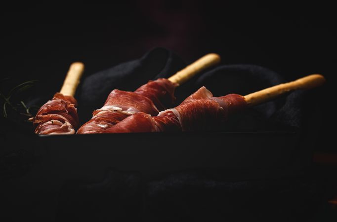 Gressinis with spanish serrano ham