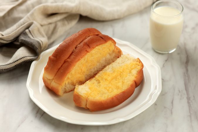 Roti Semir  Jadul, Homemade Sweet Soft Pull Over Bread with Margarine and Sugar Spread.