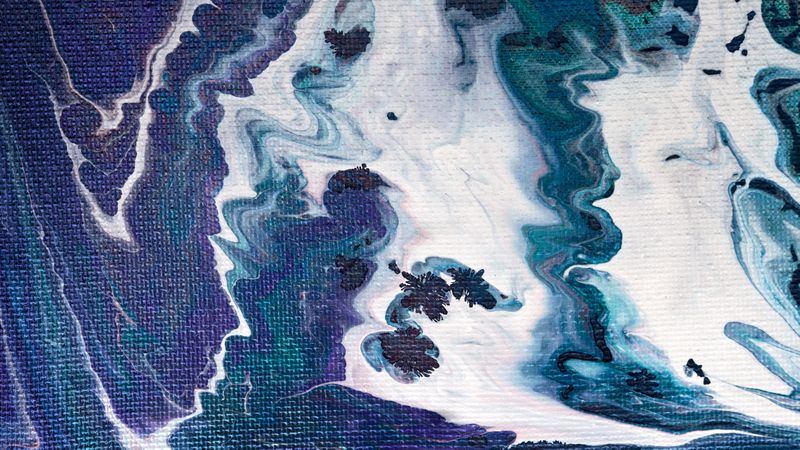 Blue Fluid Art, Abstract Acrylic Background