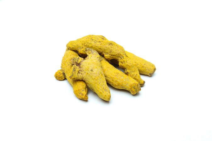 Fragrant seasoning - turmeric, isolated on plain background