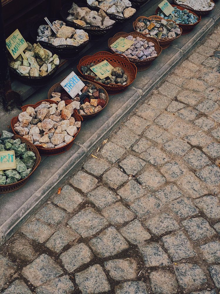 Basket of rocks for sale