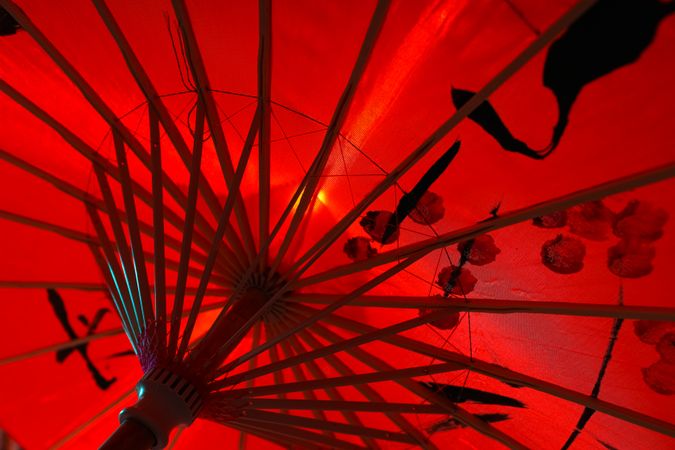 Traditional japanese umbrella, traditional japanese accessories concept