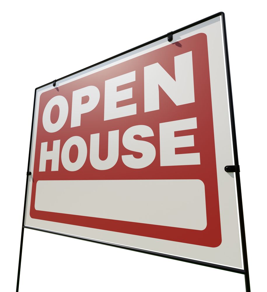 Left Facing Open House Real Estate Yard Sign