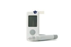 Blood glucose meter isolated on blank background