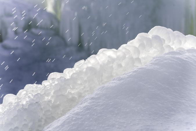 Close up of ice structure