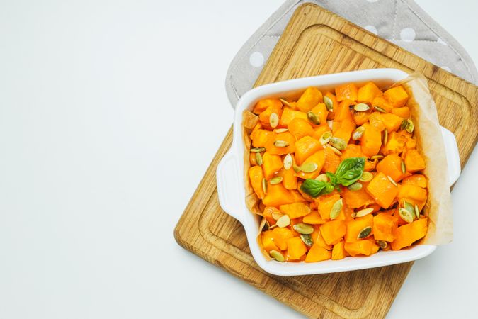 Fall season tasty food concept - baked pumpkin